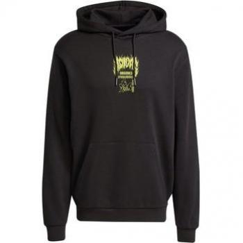 Adidas Originals Q12 Training Supply Fashion Hooded T-Shirt – Herren, L, Schwarze Farbe, Death‑Metal‑Design