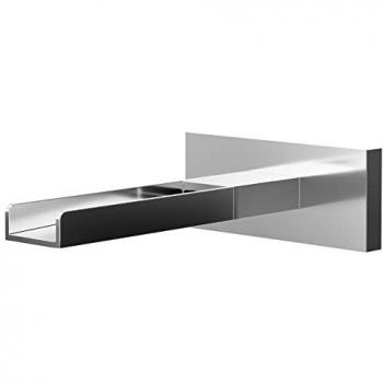 Wholesale Domestic Polished Wall Mounted Square Narrow Waterfall Bath Spout | Chrome | Metal | 120mm x 50mm x 163mm
