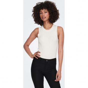 JDY Damen Slim Fit Top Aya 15287501 Weiß Größe L