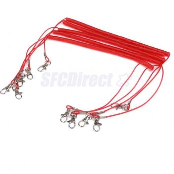 MagiDeal 5 Pack Stainless Steel Wire Fishing Lanyard with Secure Grip