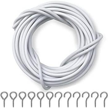 Dikots Net Curtain Wire and Hooks Set
