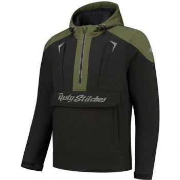 Rusty Stitches Giacca moto tessile Orlando Nero Verde XL