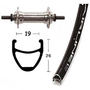 Rueda Delantera 28 pulgadas 1.75 Alunabe plata 36 agujeros Airline 1 negra radios Niro