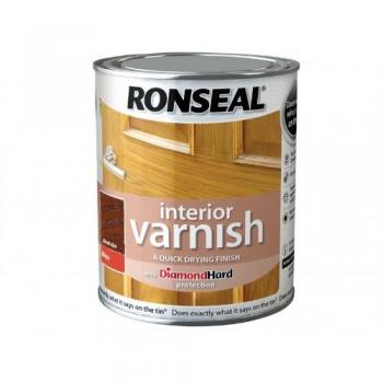 Ronseal Interior Varnish Quick Dry Gloss Dark Oak 250ml