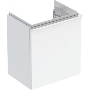 Geberit iCon Handwaschbecken-Unterschrank, 37x41,5x27,9 cm, 1 Tür links, hochglänzend weiß, Griff verchromt
