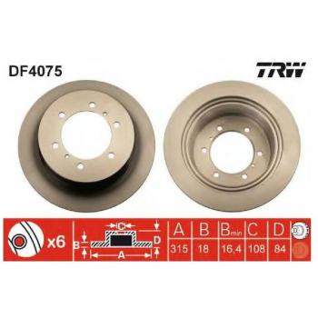 TRW DF4075 Bremsscheibe