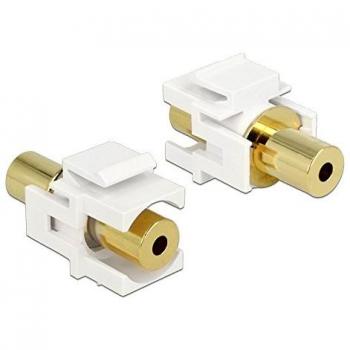 Delock 86363 Keystone Modul Klinkenbuchse 3,5 mm 4 Pin vergoldet Weiß