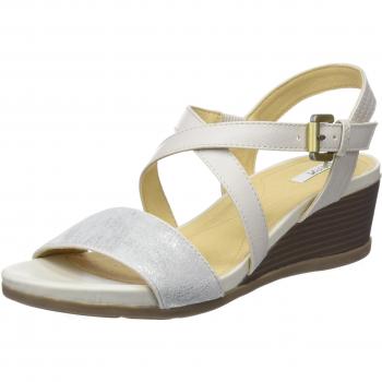 Geox D Marykarmen A, Sandali con Tacco a Spillo Donna, Bianco, 37 EU
