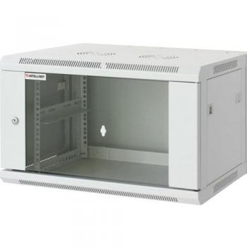 Intellinet Metal & Glass Door Network Cabinet, Wall Mount (Standard), 6U, 600 mm Deep, Grey