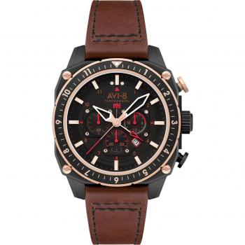 AVI-8 Hawker Hunter Atlas Reloj Cronógrafo Doble Tiempo Dial Negro Jade AV-4100-09