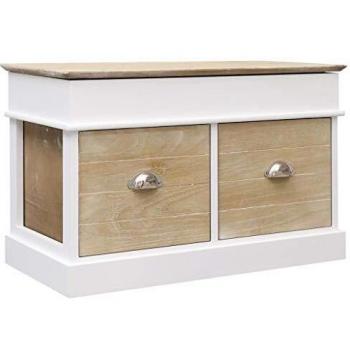 Panca da Corridoio 70x35x45 cm in Legno di Paulownia