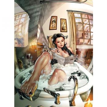 Puzzle di Pietre Luminose: Kit di Ricamo a Croce (20x30 cm)