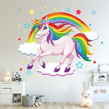 Sticker Licorne Chic pour Chambre d'Enfant