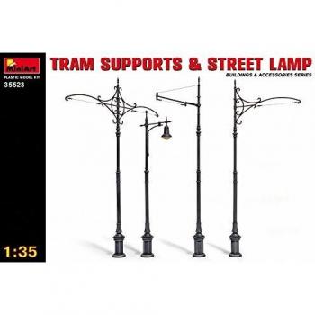 Tramway support & lampadaire 1:35e – Série Miniart #35523