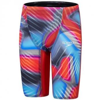 Speedo LZR Fastskin Valor 2.0 Men’s Jammer – Dual Color (Flame Red/Picton Blue)