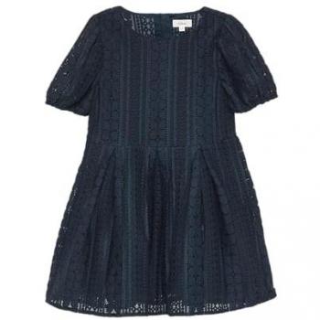 Kleines Spitzenkleid mit elastischem Bündchenabschluss
