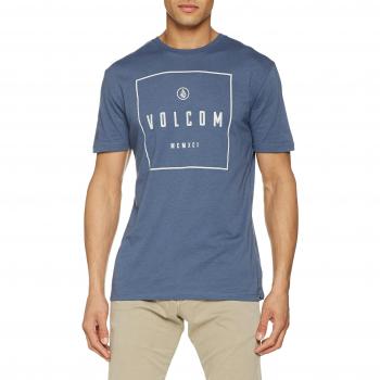 Camiseta Volcom Scribe DD SS, Azul (Oscuro/Claro), S
