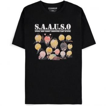 Assassin's Classroom XXL T-Shirt – S.A.A.U.S.O Faces, Black, Cotton Fabric