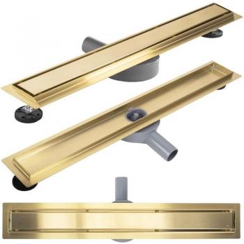 Drain Linéaire Neox Pro Or Brossé 74 x 11 x 65 cm