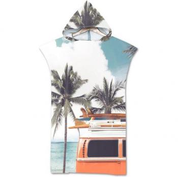 Albornoz poncho de microfibra para surf