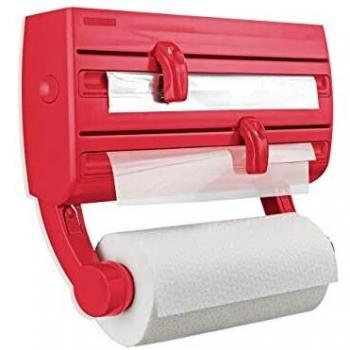 Leifheit Portarotoli Parat F2 ComfortLine, Rotolatoio per 3 Rotoli di Carta da Cucina,