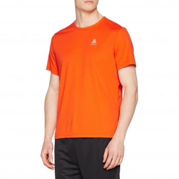 Odlo Herren CARDADA T-Shirt FLAME – Rundhals – Kurzärmlig – S