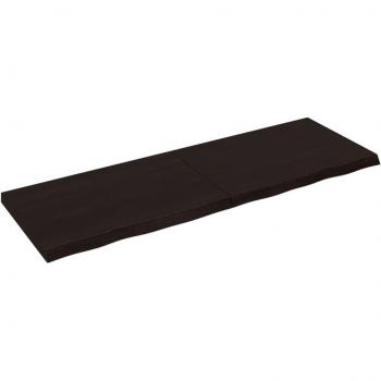 Étagère Murale Rustique en Bois Chêne Massif Marron Foncé