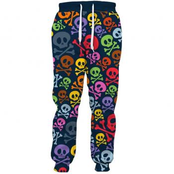 Redcats pantalones de chándal para hombre, diseño divertido de calaveras