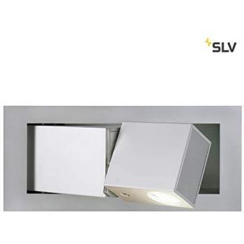 SLV BEDSIDE LED Wandspot, 3W, rechts, warmweiß, silbergraues Gehäuse