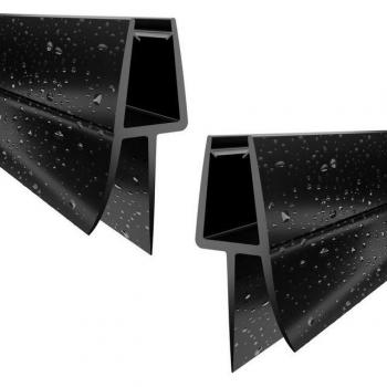 Duschdichtungen Wasserabweiser Schwarz 2 Stück 60 cm