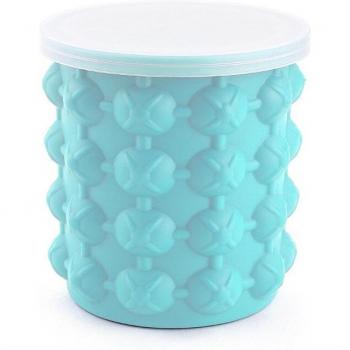 Plastic Wine Barrel Ice Bucket with Double Lid
