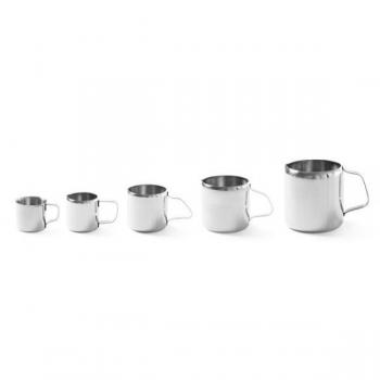 Piatto crema latte 90 ml acciaio inox Hendi 450307