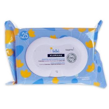 Lingettes de nettoyage Klorane à l’eau – pack 25 pour bébé