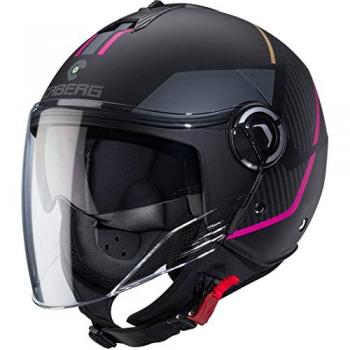 Caberg Riviera V4 X Geo Jethelm Schwarz Pink M für Männer
