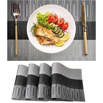 ZhengYue Black Vinyl Table Protectors (Set of 4)