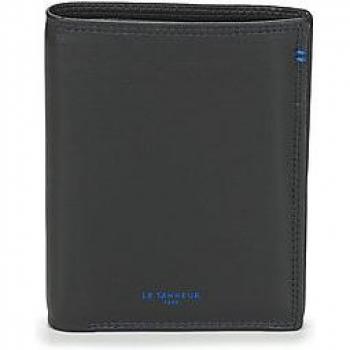 Petit portefeuille homme en cuir 2 volets Martin Le Tanneur noir 13 cm