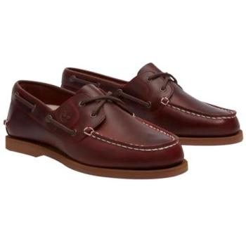 Timberland Burgundy Brown Full-Grade Boat Shoes Women 39.5