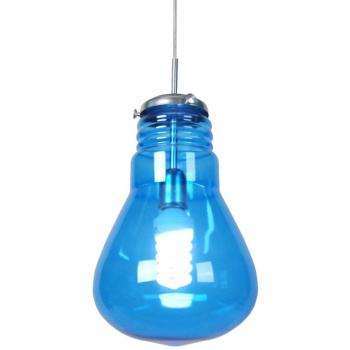 Lustre bleu Tosel – suspension intérieure 28 x 88 cm