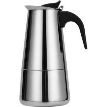 Küchenprofi: Edelstahl-Espressoherd mit Milchkrug