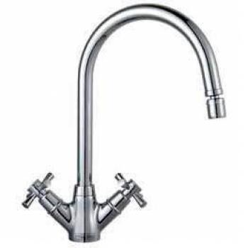Twin Lever Monobloc Kitchen Mixer – Rotaflow Chrome