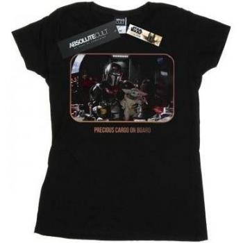T-shirt noir en coton Star Wars The Mandalorian Precious Cargo pour femmes
