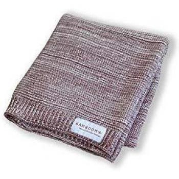 COPERTA LAVORATA A MAGLIA BIANCA MELANGE 75X100 CM