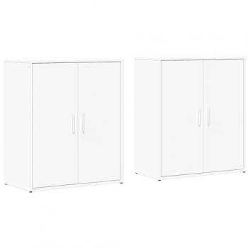 Buffets 2 Pcs Blanc 60x31x70 Cm Bois D'Ingénierie – Vidaxl