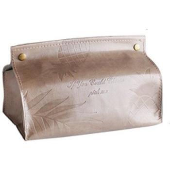 Pineapple Pattern PU Leather Tissue and Napkin Storage Box