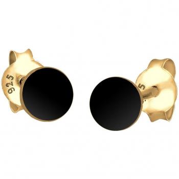 Orecchini a Cerchio Geo in Argento Sterling 925 Placcato Oro