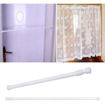 White Spring Tension Shower Rod