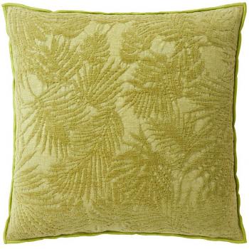 Housse de coussin Yves Delorme, tissu coton, bleu, motif Vérone, dimension 45x45 cm