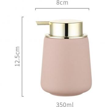 Handdesinfektionsmittel Shampoo Flasche 350ml Keramik Seifenspender 400ml Mundbecher Goldene Quetschabdeckung