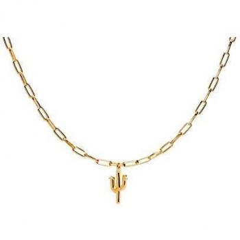 Collar D PAOLA CO01-170-U Mujer en plata con circonitas doradas