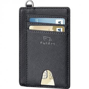 FurArt RFID Kreditkartenetui, Minimalistische Geldbörse, 7 Fächer